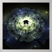 Poster Fleur fractale 3D Abstraite (Devant)