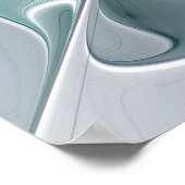 Poster Fleur fractale moderne abstraite avec du bleu (Coin)
