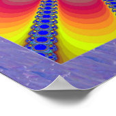 Poster Fleur fractale rayonnante (Coin)