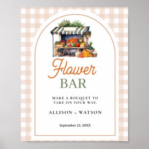 Poster Fleur fraîche du marché pour la mariée mariée