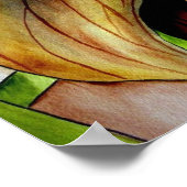 Poster Fleur Fritillaire violet couleur d'origine art (Coin)