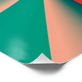 Poster Fleur Funky Art Abstrait (Coin)