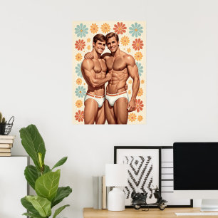 Poster Fleur gay vintage Power