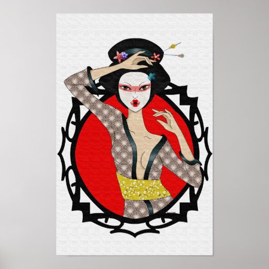 Poster Fleur Geisha (Devant)