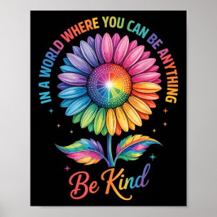 Poster Fleur Gentille Arc-en-ciel Lgbtq Trans Biuel Gay L