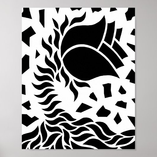 Poster Fleur géométrique (Devant)