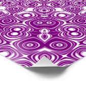 Poster Fleur géométrique violette radiante (Coin)