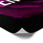 Poster Fleur gothique de rose violet-rouge (Coin)