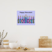 Poster Fleur Hannukah Menorah Imprimer (Cuisine)