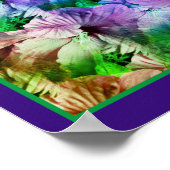 Poster Fleur Hibiscus Multipliée Abstraite (Coin)
