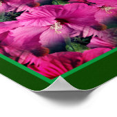 Poster Fleur Hibiscus rose Multiplié Abstrait (Coin)