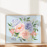 Fleur Hydrangea Pivoine Florale de Printemps Bleu
