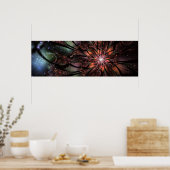 Poster Fleur imaginaire fractale douce et tendresse (Cuisine)