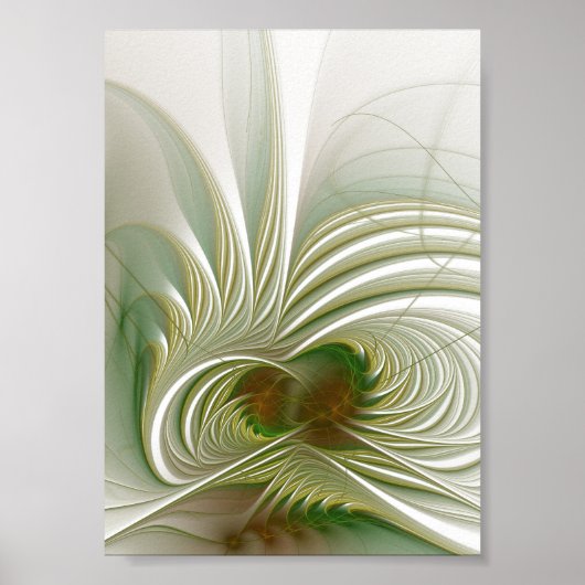 Poster Fleur imaginaire fractale douce et tendresse (Devant)