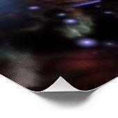 Poster Fleur imaginaire fractale douce et tendresse (Coin)