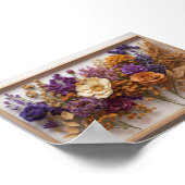 Poster Fleur intemporelle : OEuvre murale séchée (Coin)