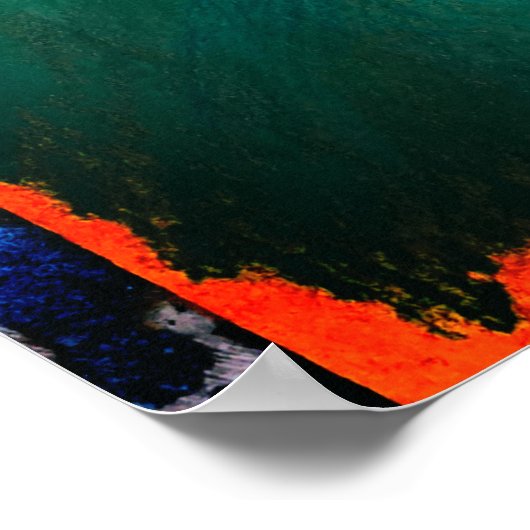 Poster Fleur Iris colorée (Coin)