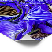 Poster Fleur Iris Violet / Esthétique / Carrelé / (Coin)