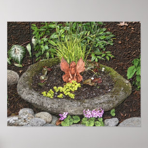 Poster Fleur Jardin Fairy Charbon Photo Peinture