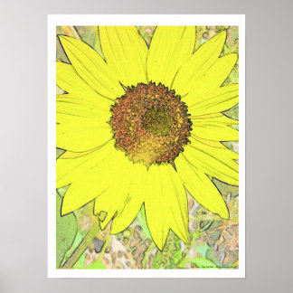 Poster Fleur jaune