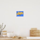 Poster Fleur jaune, bleue et jaune (Cuisine)