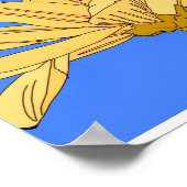 Poster Fleur jaune, bleue et jaune (Coin)
