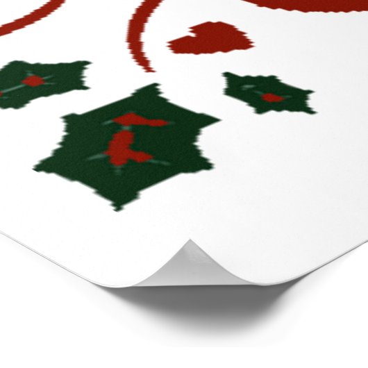 Poster Fleur Joyeux Noël (Coin)