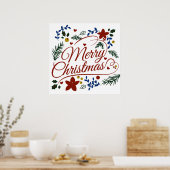 Poster Fleur Joyeux Noël (Cuisine)