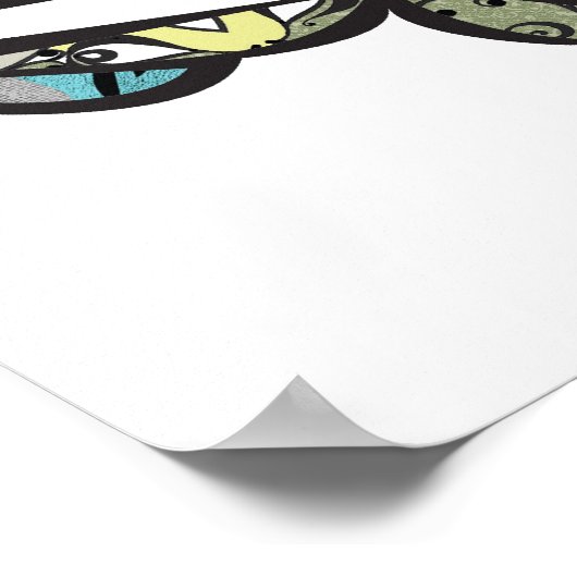 POSTER FLEUR KALEIDOSCOPIC (Coin)