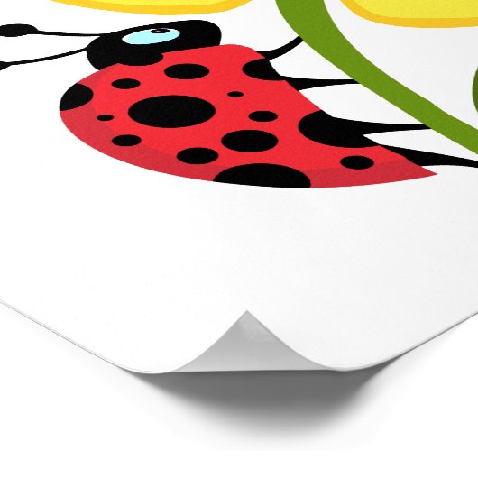 Poster Fleur Ladybug (Coin)