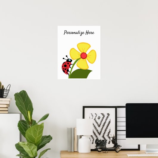 Poster Fleur Ladybug (Bureau à domicile)