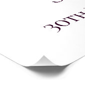 Poster Fleur Lilac violette 30e anniversaire numérique (Coin)