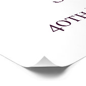 Poster Fleur Lilac violette 40e anniversaire numérique (Coin)