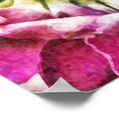 Poster Fleur magenta Art photographique Abstrait (Coin)