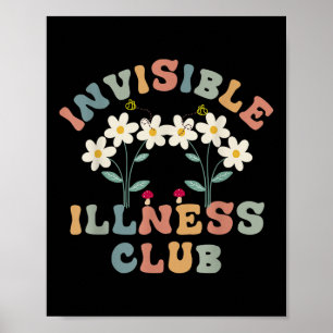 Poster Fleur Maladie invisible Club Maladie chronique Awa