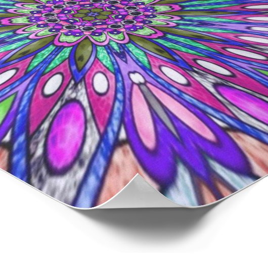 Poster Fleur Mandala (Coin)