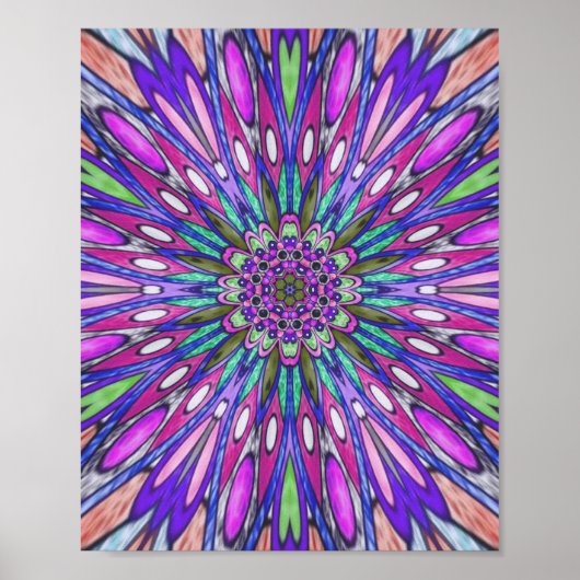 Poster Fleur Mandala (Devant)