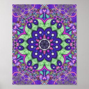 Poster Fleur Mandala