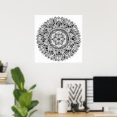 Poster Fleur mandala de la géométrie sacrée semence de la (Bureau à domicile)