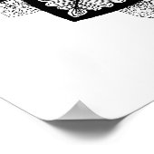 Poster Fleur Mandala noir et blanc (Coin)