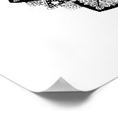 Poster Fleur Mandala noir et blanc (Coin)