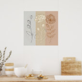 Poster Fleur marguerite Botanique Mur Art Mur (Cuisine)