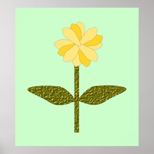 Poster Fleur marguerite jaune (Devant)