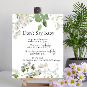 Poster Fleur marguerite sauvage thème Shhh Don't Say Baby