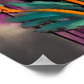 Poster Fleur Marigold Art Abstrait Floral Colorful (Coin)