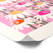 Poster Fleur Market Paris Rose Retro Floral (Coin)