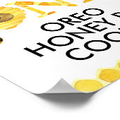 Poster Fleur Miel Abeille Première fête d'anniversaire (Coin)