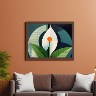 Poster Fleur Mignonne - Bouquet de fleuriste - Lys de la