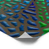 Poster Fleur mosaïque (Coin)