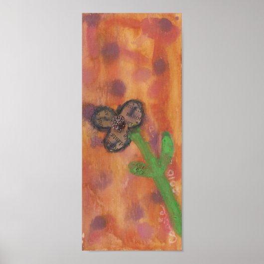 Poster Fleur multimédia mixte (Devant)